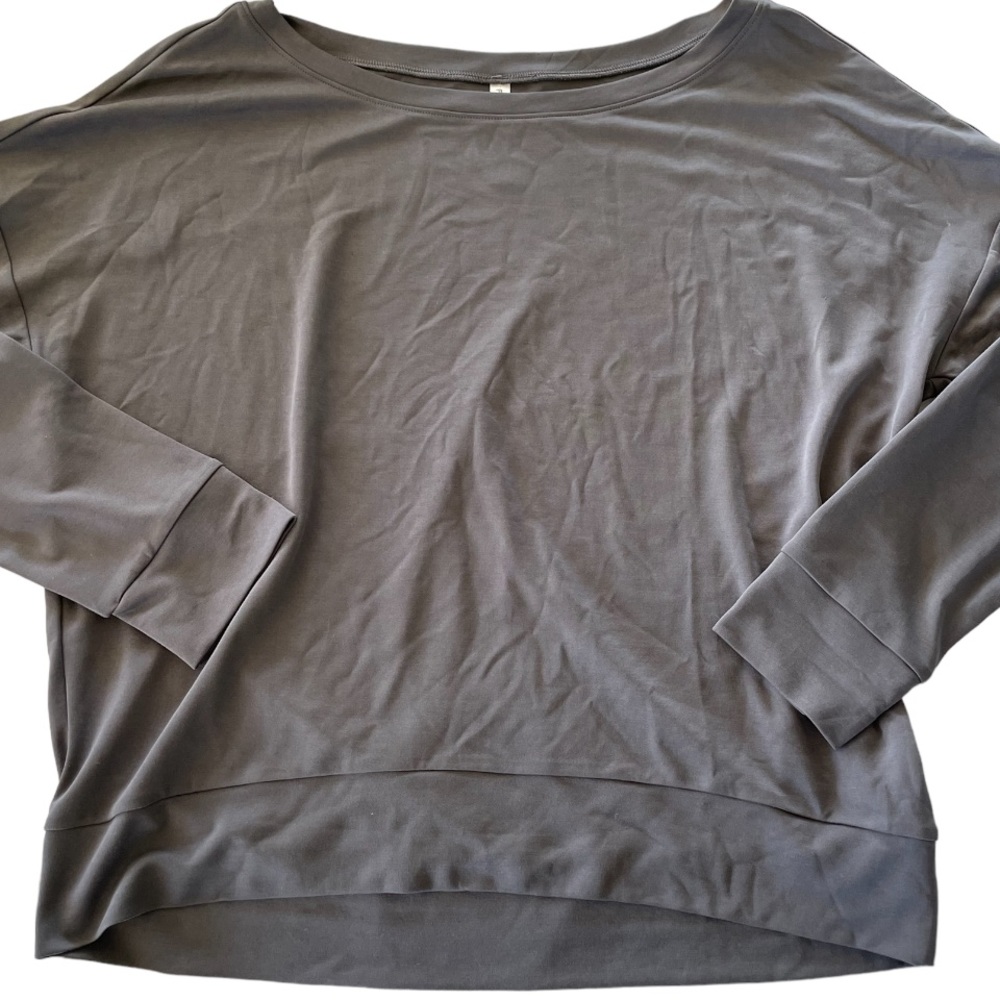 Fabletics Dark Gray Oversized Lightweight Crewnec… - image 2